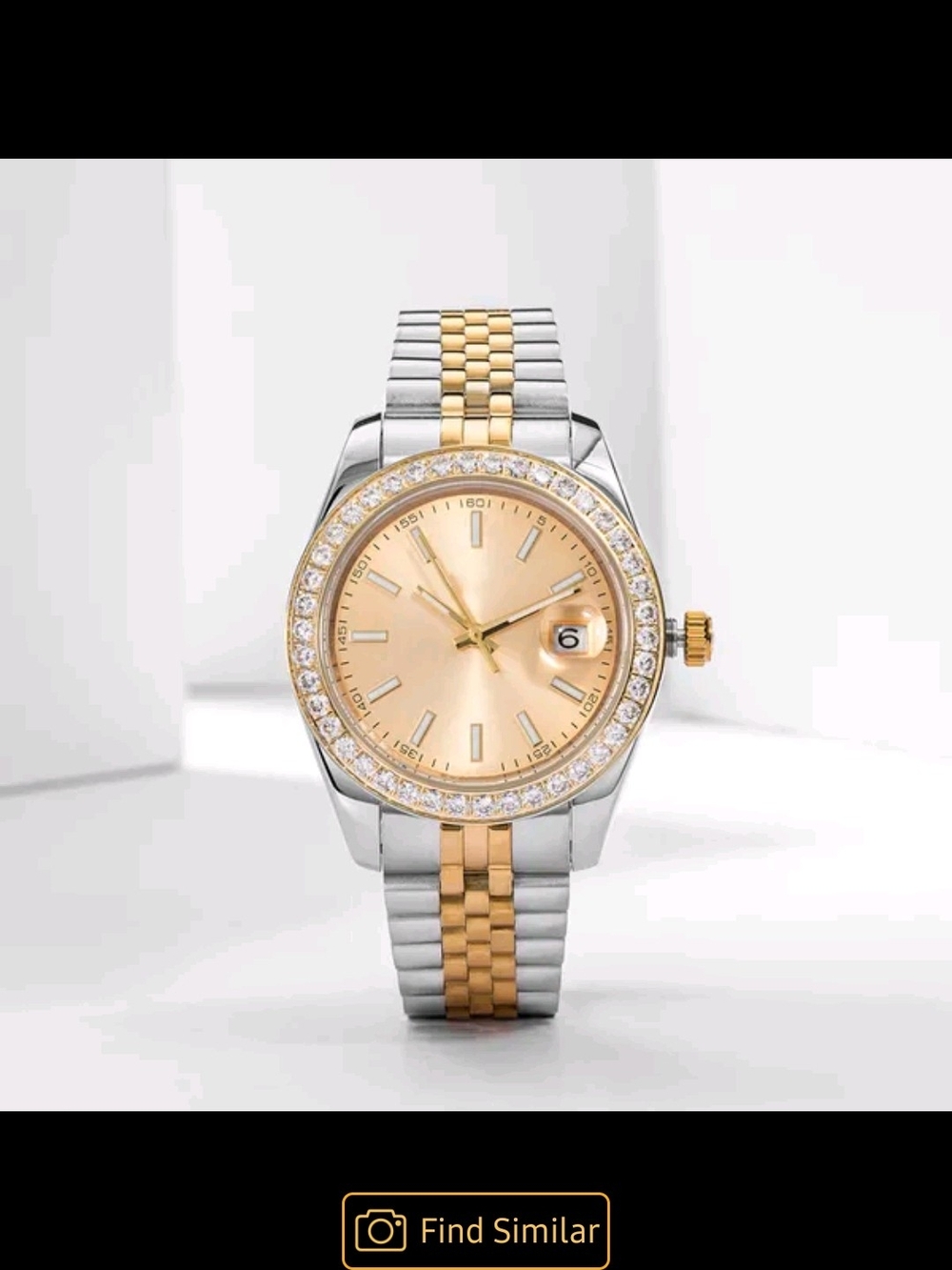 Two-Tone Gold and Silver Women's Bracelet Watch